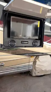 TV installed on a vehicle