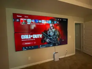 TV Wall with 4 TVs Mirror TV matrix